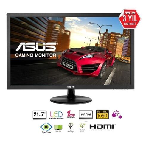 ASUS 21.5'' LED VP228HE 1MS 60Hz HDMI EV Ofis Tipi Monitör (1920 X 1080)