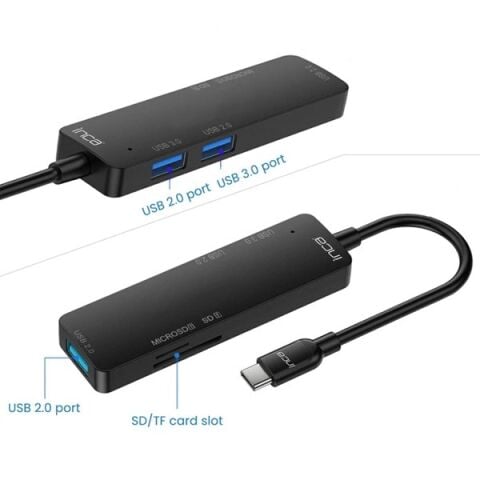 INCA ITPC-5T 4port Type-C Kart Okuyucu USB Çoklayıcı Hub