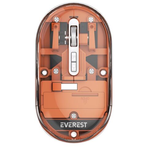 EVEREST SM-BT29 Glassy Turuncu Transparan 2in1 Bluetooth ve 2.4GHz Kablosuz Mouse
