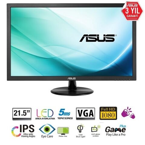 ASUS 21.5'' LED VP228DE 5MS 60Hz Gaming Monitör (1920 X 1080)