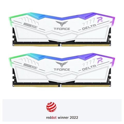 TEAM 32GB (2X 16GB) DDR5 6400MHZ CL40 RGB DUAL KIT PC RAM T-FORCE DELTA WHITE FF4D532G6400HC40BDC01 BEYAZ