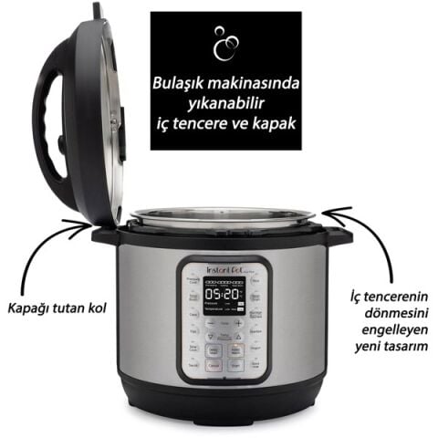 <![CDATA[ INSTANT 112-0184-01-EU Duo 6 Plus 9'u Bir Arada 5.7 Litre Basınçlı Pişirici ]]>