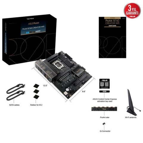 ASUS PROART B760-CREATOR WIFI-6E DDR5 HDMI-DP PCIE 5.0 1700p ATX