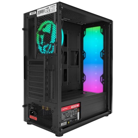RAMPAGE 600W 80+ X-BASE Gaming Mid-Tower PC Kasası