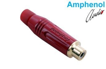 Amphenol ACJR-RED RCA Dişi Konnektör - Kırmızı