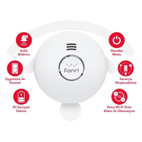Fonri 2G Dyg06b Wıfı Kablosuz Duman Sensörü