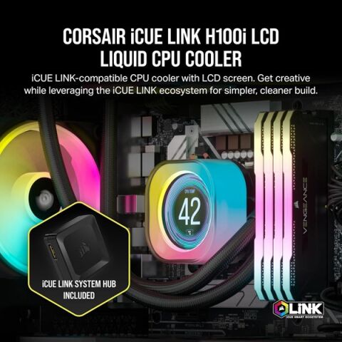 CORSAIR 240MM H100i CW-9061007-WW RGB AM5-1851P SIVI SOĞUTMALI İŞLEMCİ FANI