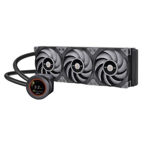 THERMALTAKE 360mm TOUGHLIQUID CL-W323-PL12GM-B RGB Sıvı Soğutmalı İşlemci Fanı 2.4'' LCD Ekranlı