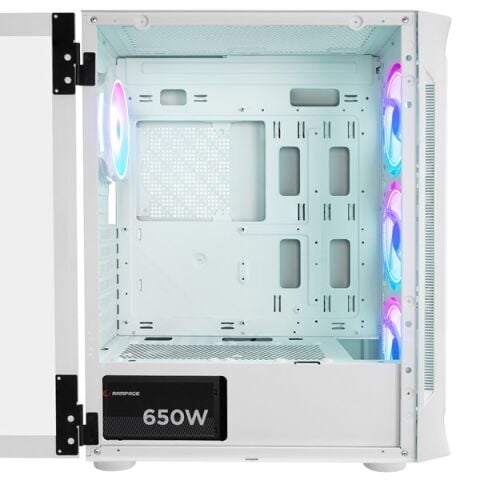RAMPAGE 650W 80+ PROLIX MESH 4-RGB FANLI GAMING MID-TOWER PC KASASI BEYAZ