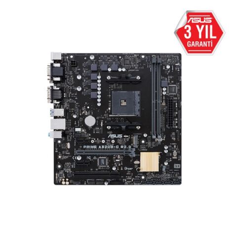 ASUS PRIME A320M-C R2.0 DDR4 HDMI-DVI PCIE 3.0 AM4 MATX