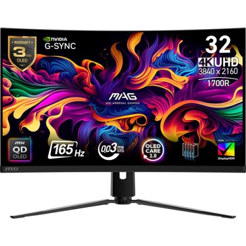 MSI 31.5''  MAG 321CUP 0.03MS 165HZ HDMI-DP 3840X2160(UHD) QD-LED GAMING MONİTÖR