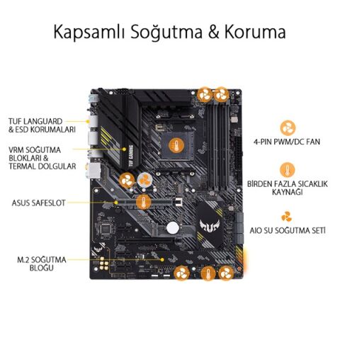 ASUS TUF B550-PLUS GAMING DDR4 HDMI DP PCIe 16X v4.0 AM4 ATX